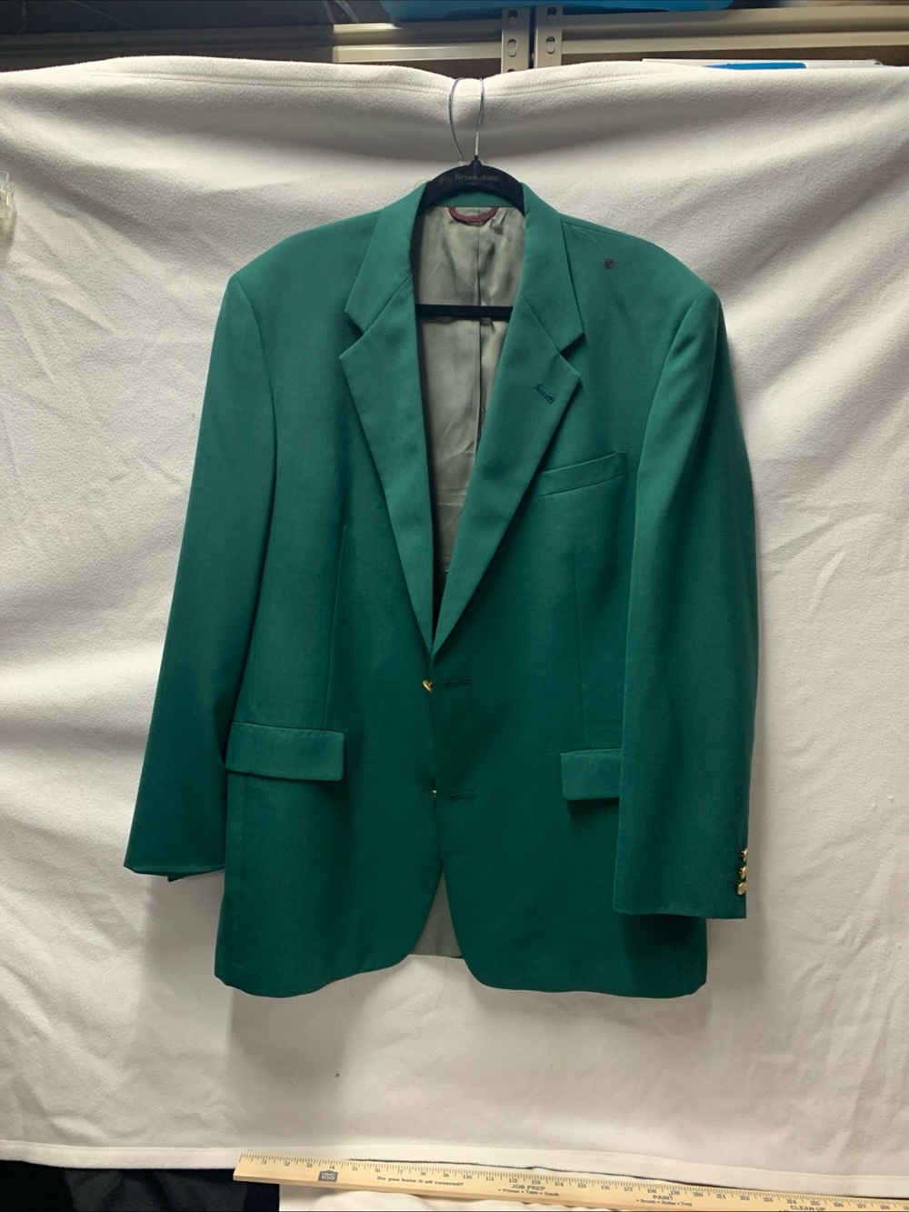 Men's Dark Green Two-Button Blazer